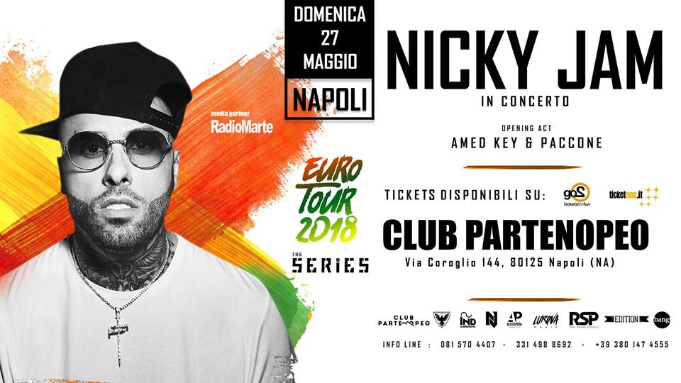 Nicky Jam, il re del reggaeton in concerto a Napoli
