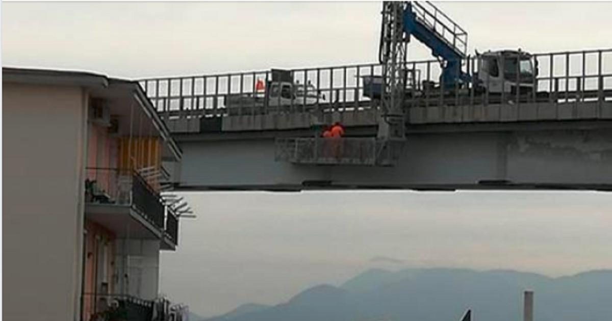 VIDEO – Chiuso il ponte dell’Asse Mediano che collega Frattamaggiore ad Arzano