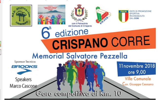 Crispano corre: Al via la sesta edizione della manifestazione podistica