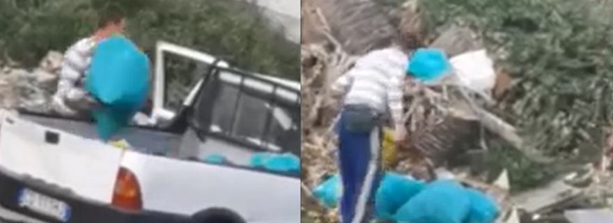 Caivano:  (VIDEO) Sversa rifiuti speciali in strada, ripreso con il cellulare