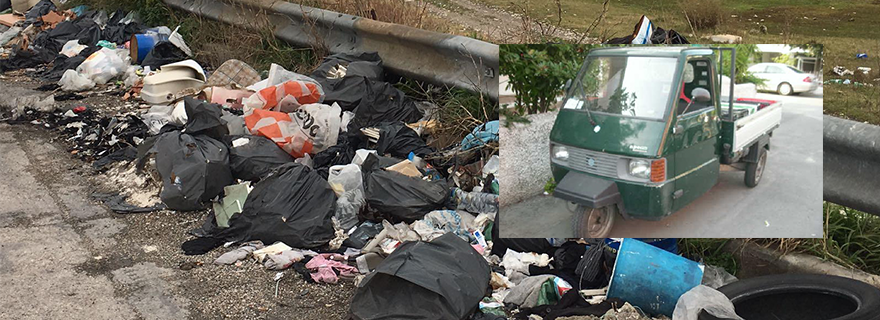 Caivano: continua la caccia allo sversatore seriale di rifiuti