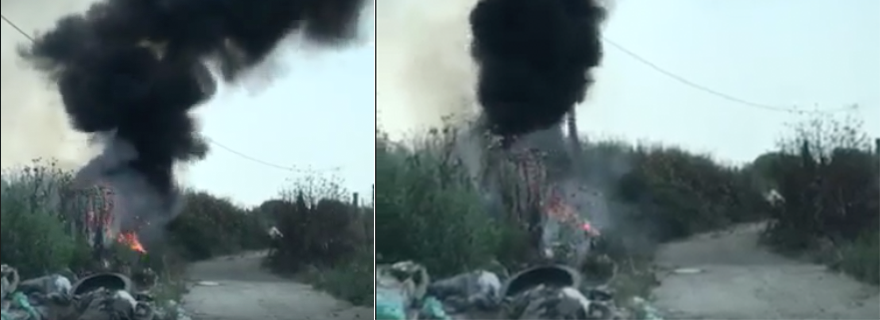 Caivano: Rogo tossico in via Clanio