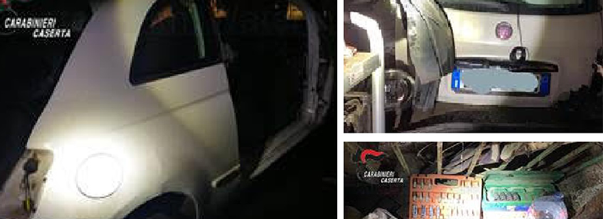 Casoria: avevano rubato una Fiat 500 e la stavano smontando, sorpresi e arrestati