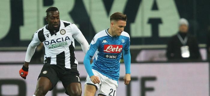 Udinese-Napoli: 1-1. Zielinski salva gli azzurri