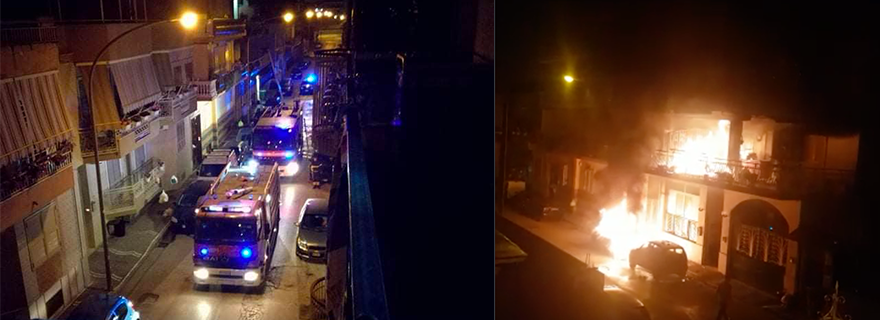 Cardito: Maxi rogo distrugge un’auto e un’abitazione