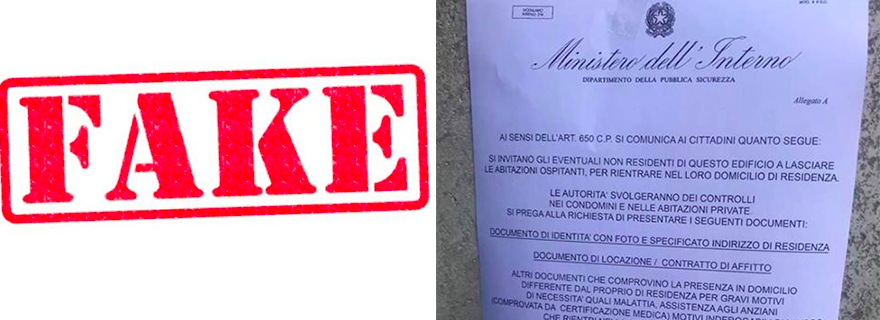 Coronavirus, la Questura di Napoli avvisa: “Falsi avvisi di controlli nei condomini”