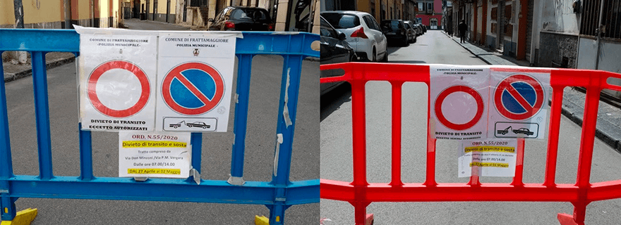Frattamaggiore: Chiuse due strade per facilitare i controlli sul ritiro delle pensioni