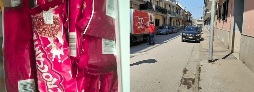 Caivano, La Vis Campania dona gelati Algida gratis