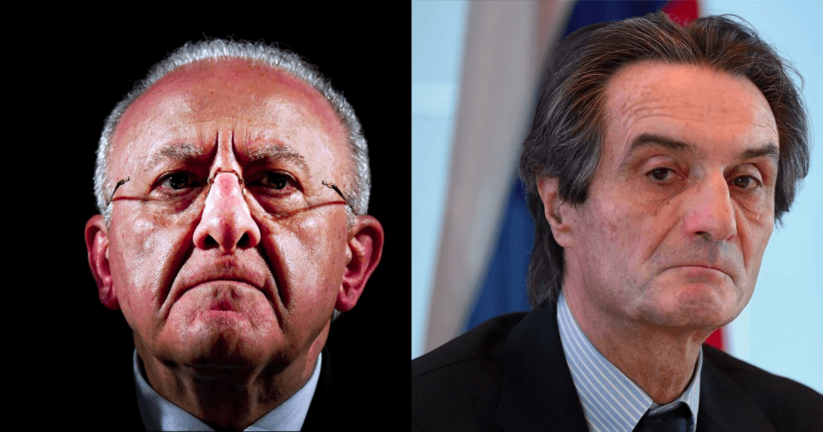 Stasera, a “Porta a Porta”, “scontro” tra De Luca e il Govenatore della Lombardia Attilio Fontana
