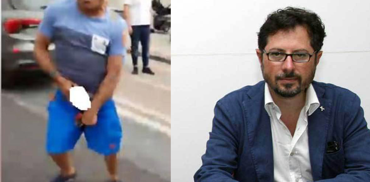 Il Consigliere Regionale Borrelli riprende presunte infrazioni sul Lungomare, uomo gli mostra i genitali