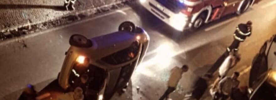 Frattamaggiore: Auto si ribalta e ne colpisce altre due. Anche una rissa nella movida frattese