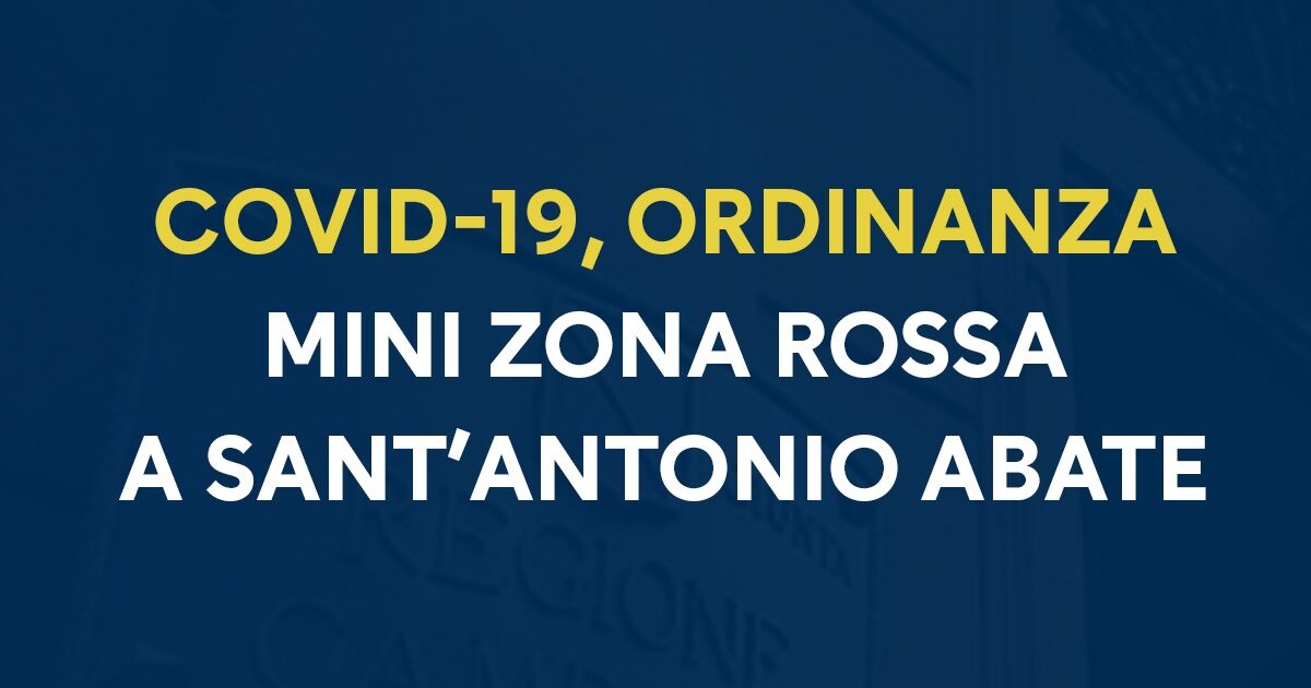 De Luca: Zona rossa a Sant’Antonio Abate, chiuse La Sonrisa e Villa Palmentiello