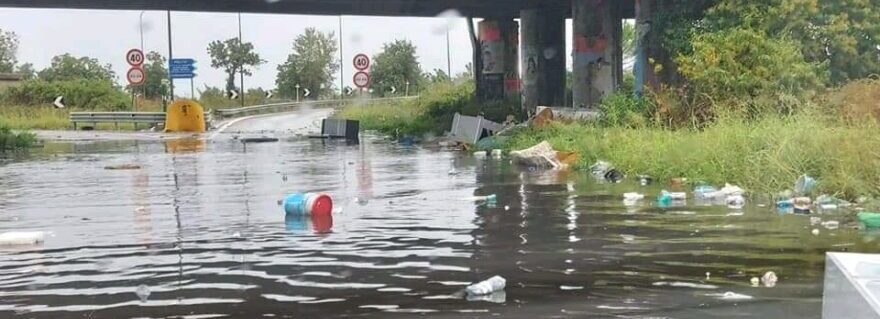 Afragola: Allagato l’ingresso dell’Asse Mediano