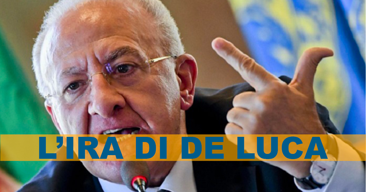 L’ira di De Luca: Misure poco chiare, serve una decisione forte come in Germania