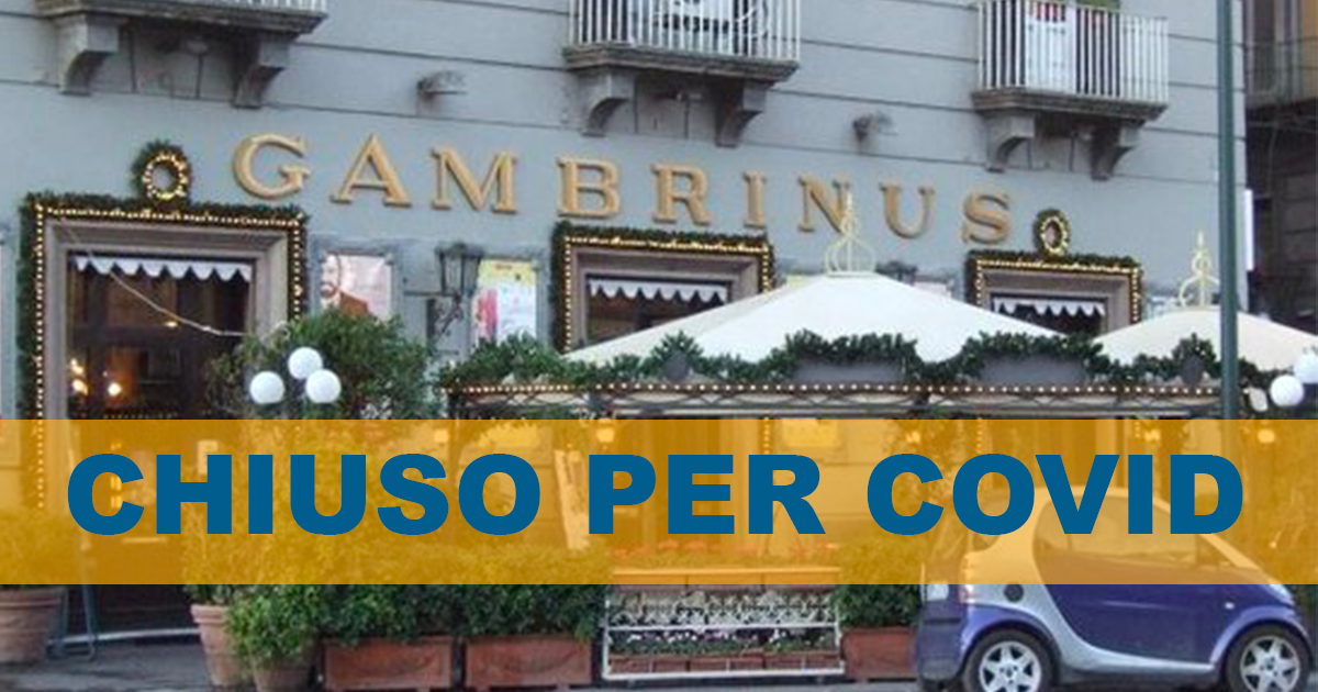 Napoli area gialla, ma il Gambrinus chiude ugualmente
