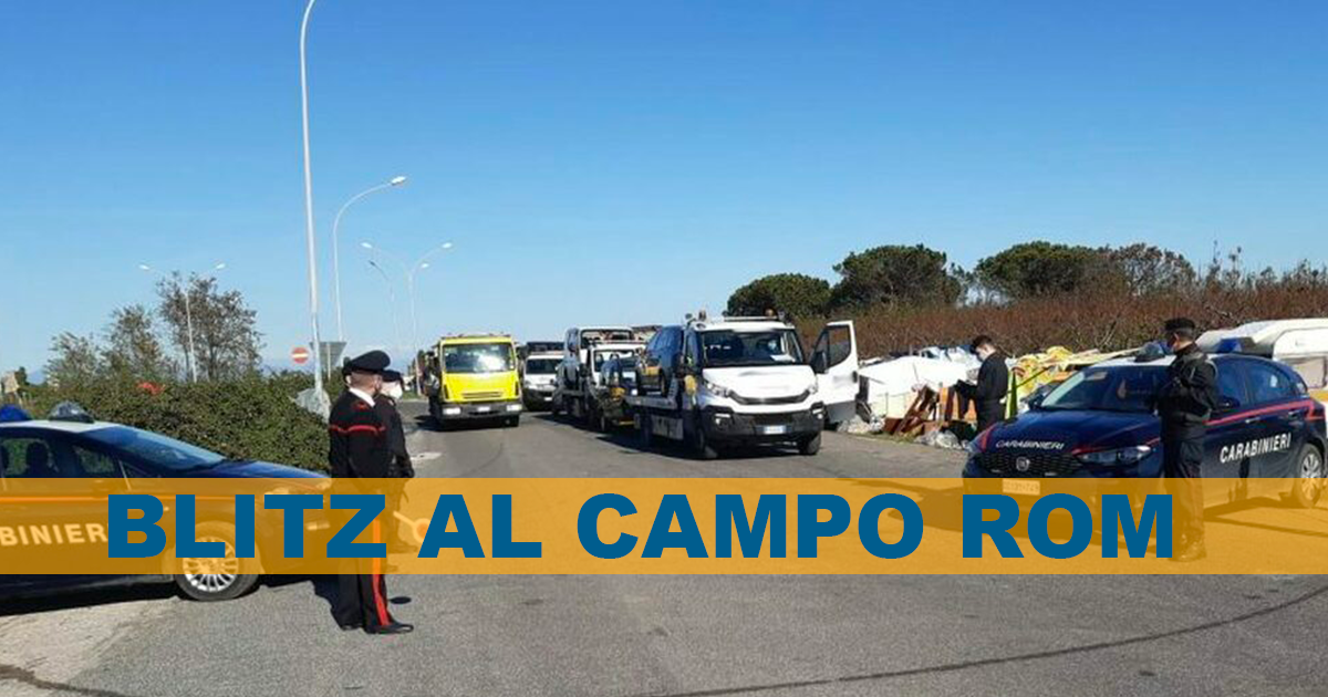 Blitz al campo rom: controlli e sequestri