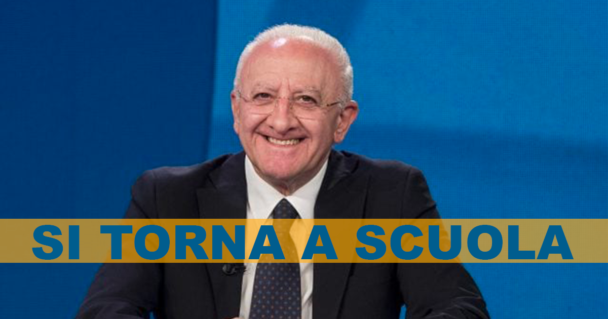 De Luca: evitare assolutamente la didattica a distanza