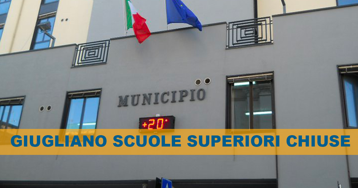 Giugliano: le scuole superiori resteranno chiuse