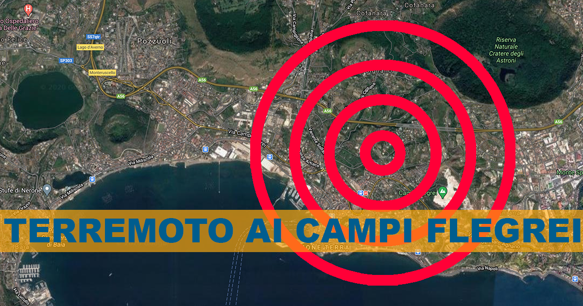 Scossa di terremoto ai Campi Flegrei, epicentro in mare