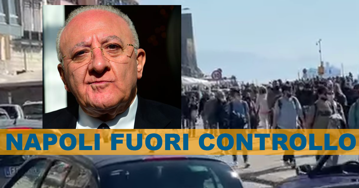 De Luca: Vi siete divertiti sul lungomare? Buono! Ora entriamo in zona rossa