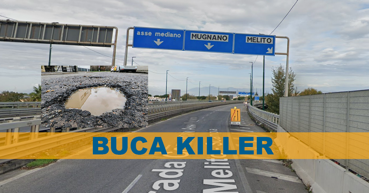 Asse perimetrale: buca killer, decine di auto ferme con le ruote a squarciate