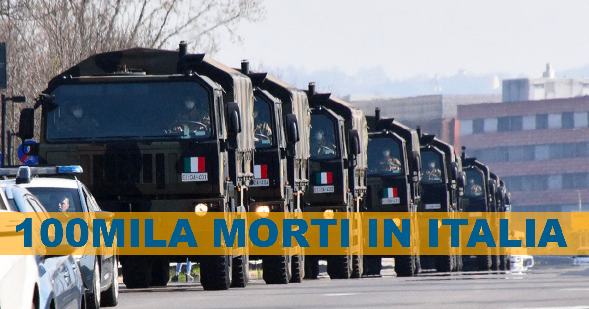 Covid: Superate le 100mila vittime in Italia