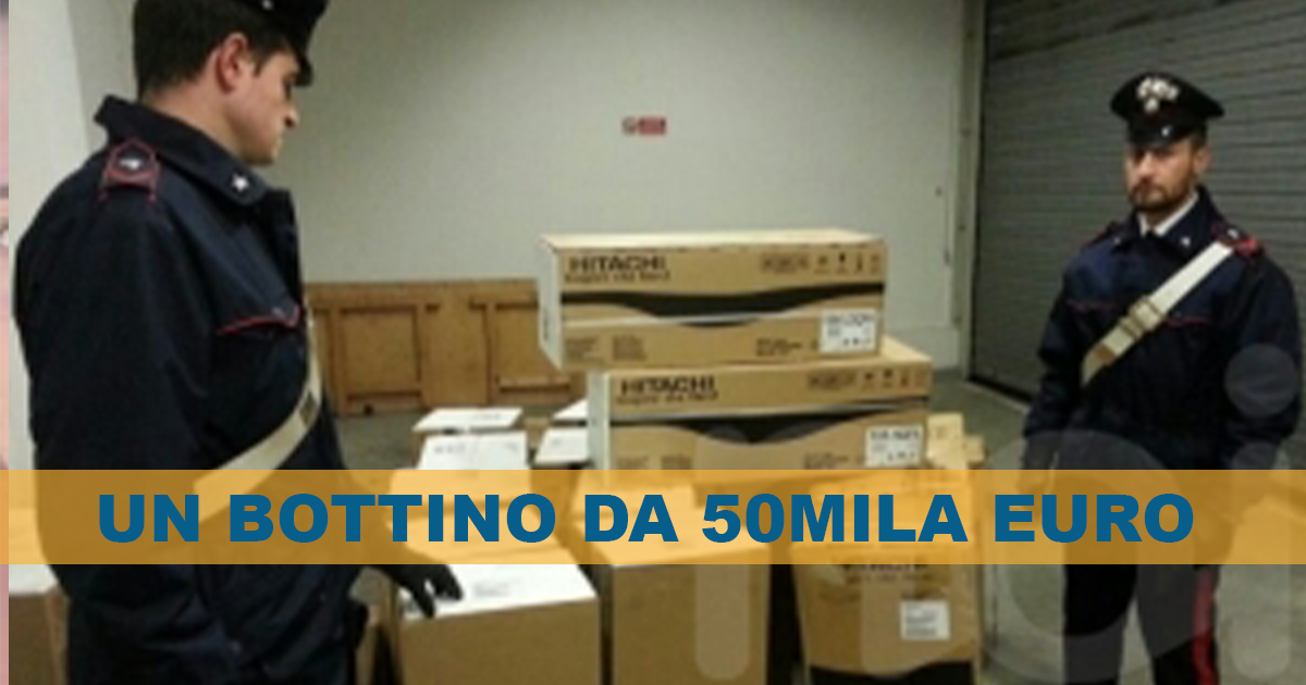 Caivano – Ritrovati 119 condizionatori rubati da un Tir