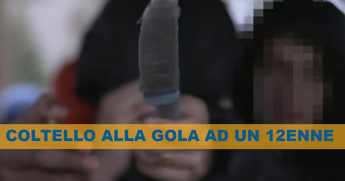 Arzano: Bimbo rapinato con un coltello puntato alla gola