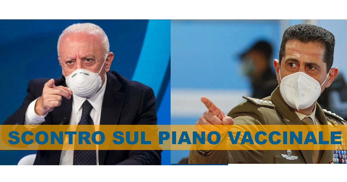 De Luca: La Campania non procederà con i vaccini per fasce d’età, l’ho comunicato a Figliuolo
