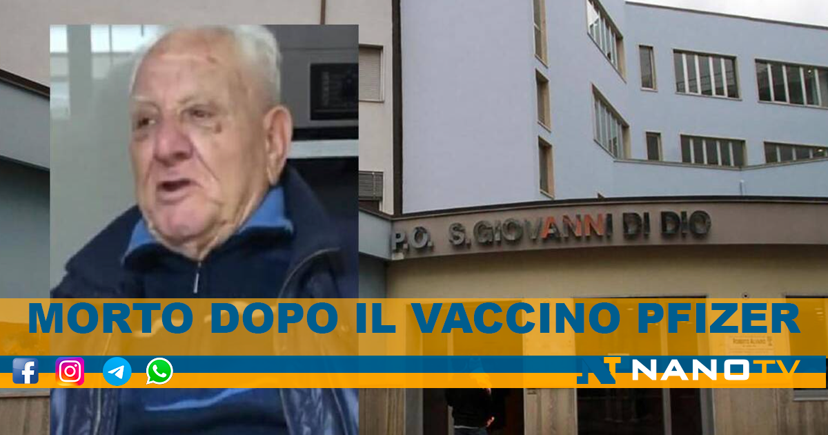 Frattamaggiore: uomo di 80 anni muore dopo il vaccino Pfizer