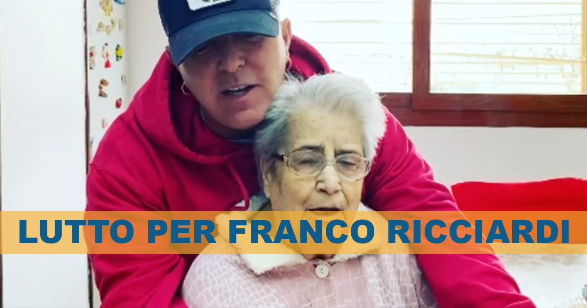 Lutto per Franco Ricciardi, morta la madre