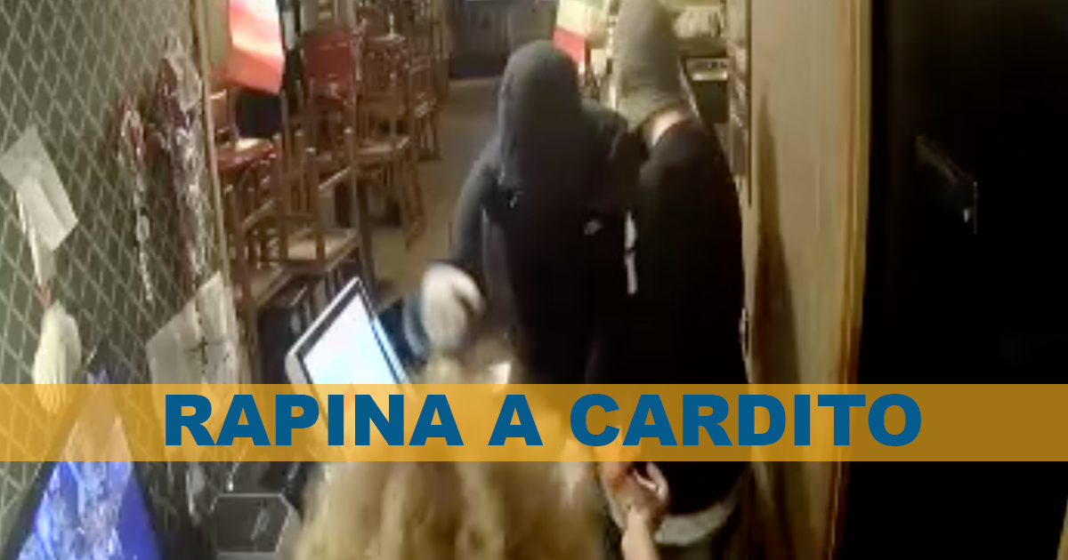 Cardito: rapina con i fucili in un noto pub