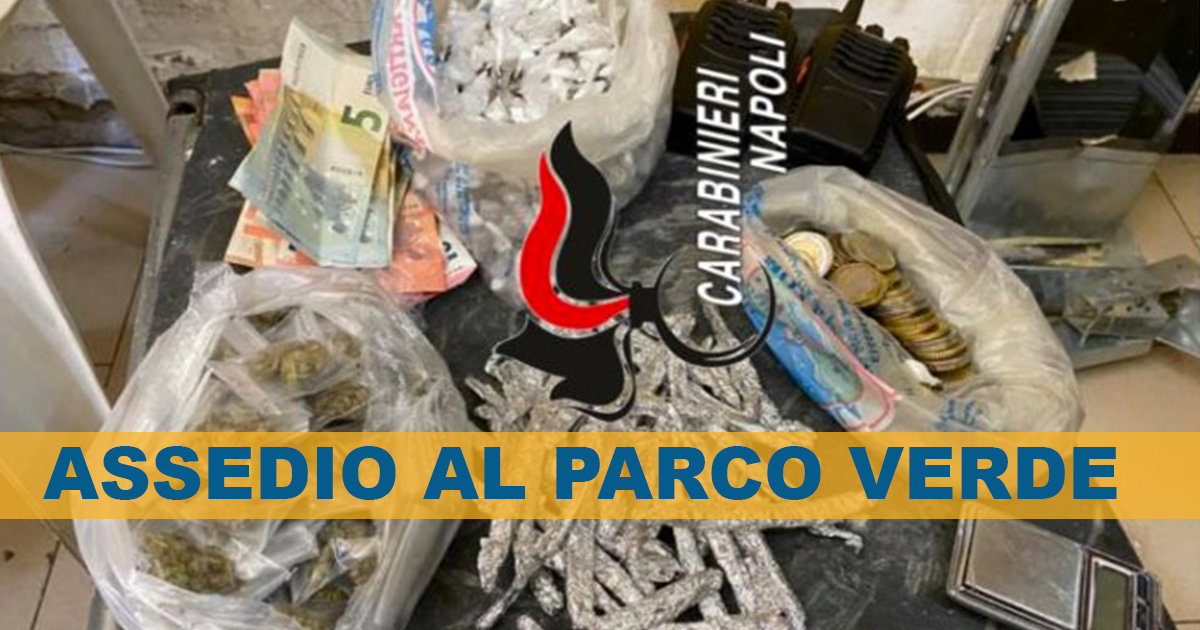 Caivano: Continua l’assedio al Parco Verde, sequestrati stupefacenti e soldi