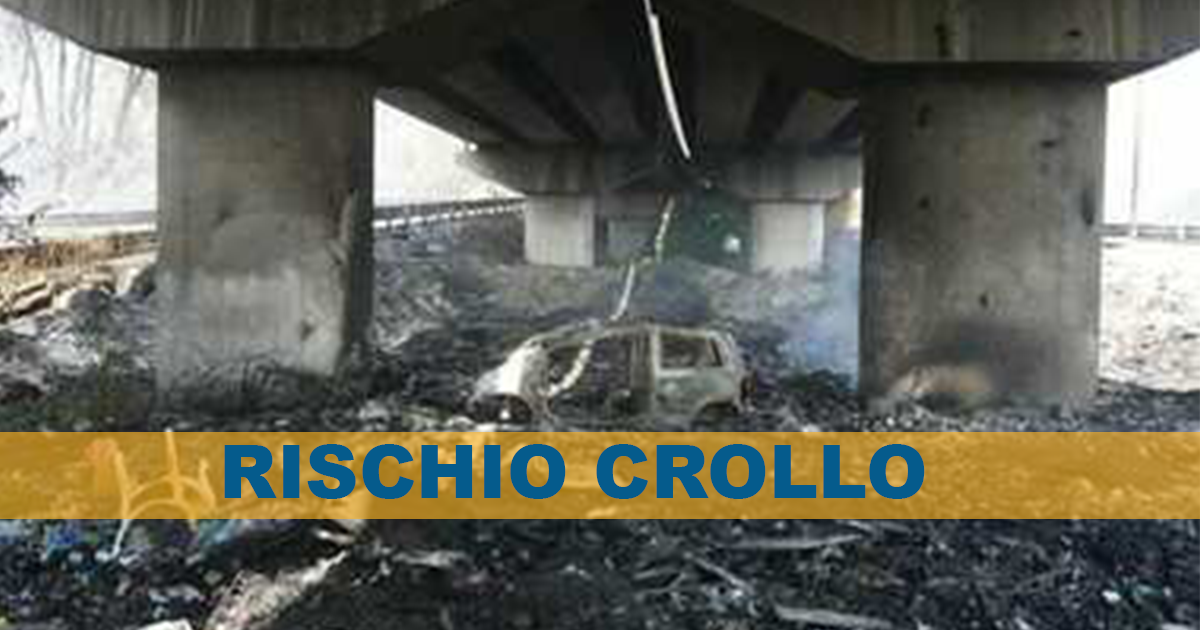 Asse Perimetrale, piloni a rischio crollo dopo il rogo d’inizio agosto