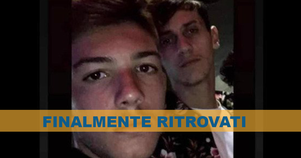 Erano scomparsi domenica da Napoli, un 17enne e un 18enne ritrovati in Calabria