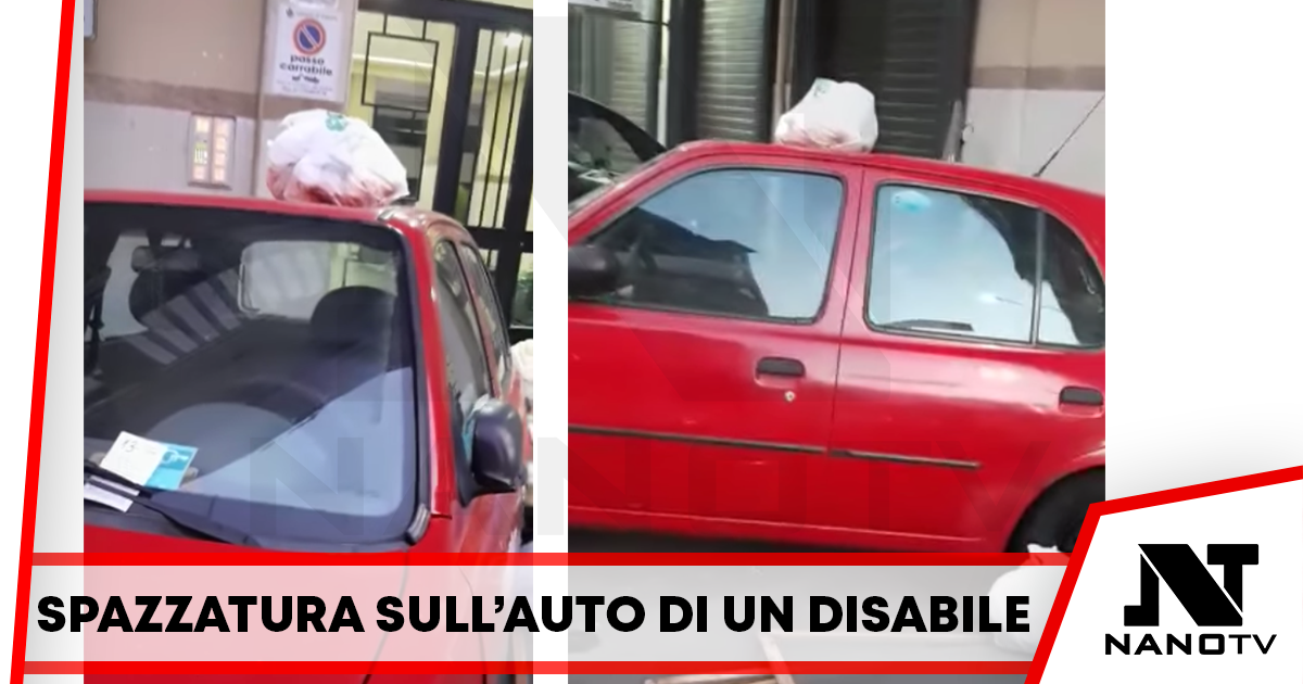 Casoria: spazzatura sul posto auto disabili. Arriva la denuncia dell’uomo in un video