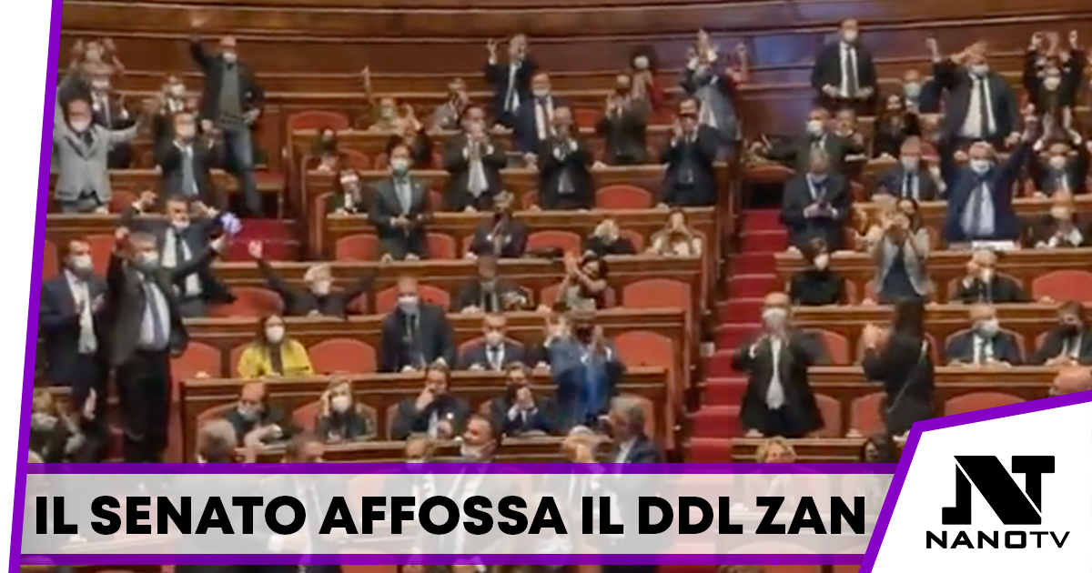 Il Senato, a scrutino segreto, ferma il DDL Zan. Si spacca il centrosinistra, esultano Lega e FdI