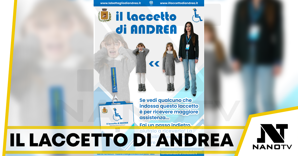 Afragola: domani sarà presentato “Il laccetto di Andrea” finalizzato ad aiutare i genitori di disabili in difficoltà