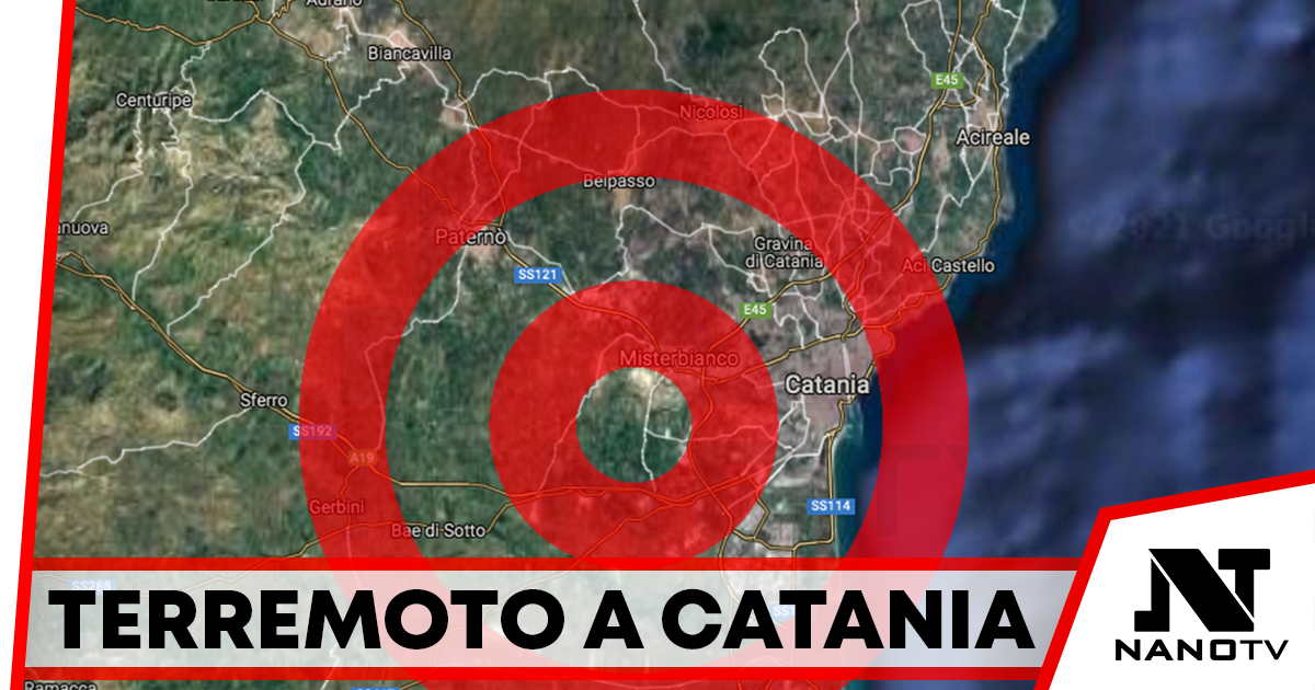 Forte scossa di terremoto a Catania, paura in città