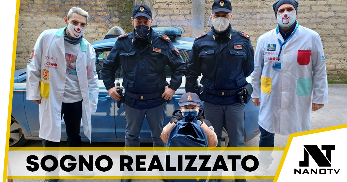 Caivano: Andrea Pio è affetto da una malattia rara, ma i poliziotti hanno esaudito il suo desiderio