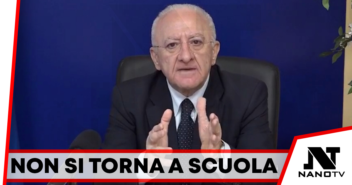 De Luca: In Campania scuole elementari e medie non torneranno in classe