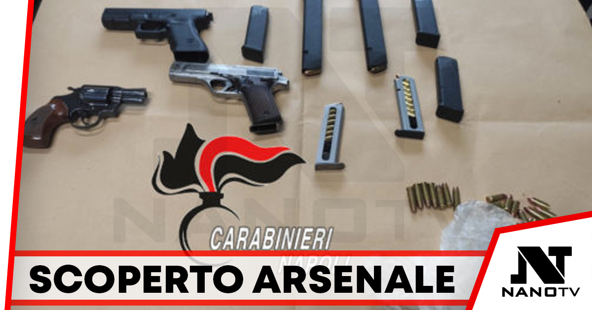 Frattaminore: scoperto arsenale in un terreno, c’era anche un bomba a mano