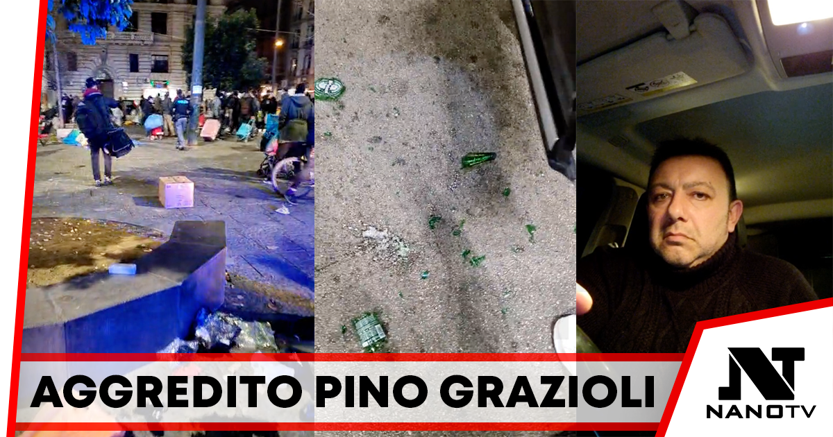 Pino Grazioli aggredito a piazza Garibaldi dagli extracomunitari