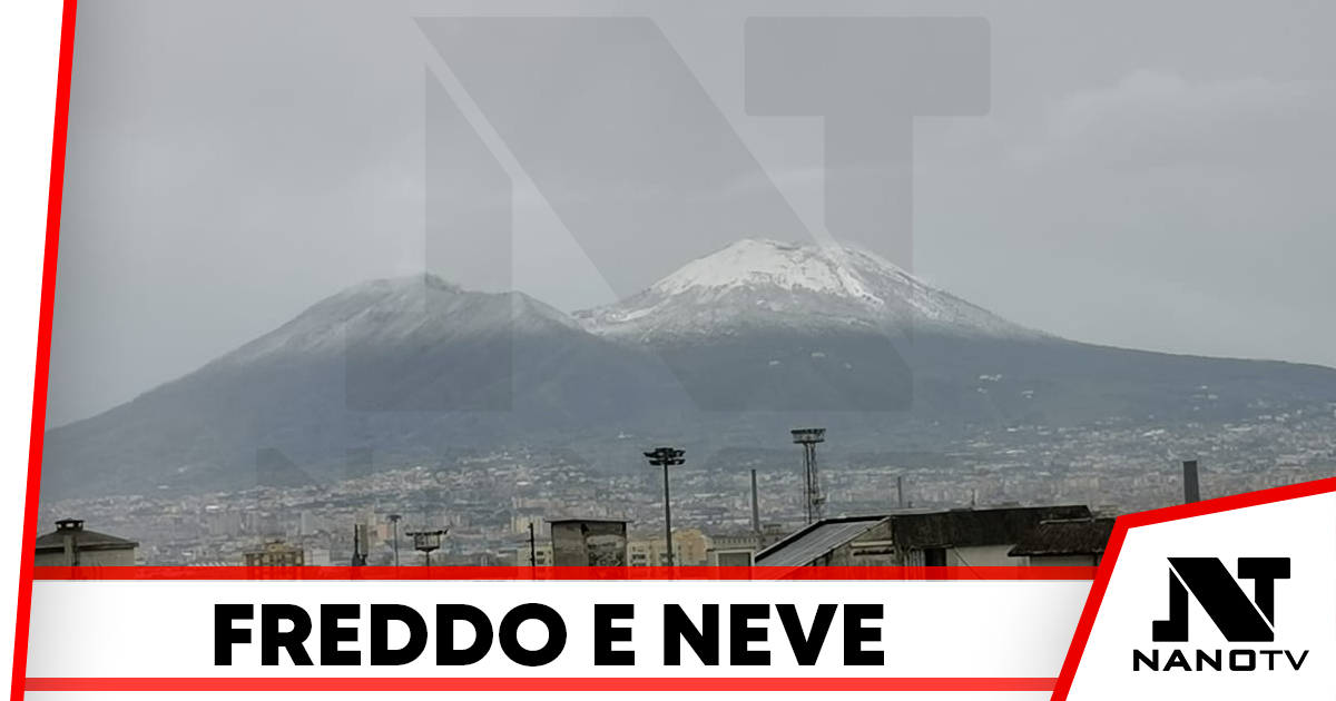 Freddo sulla Campania: nevicate sul Vesuvio e in Irpinia