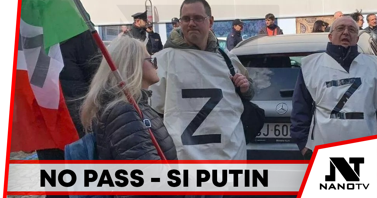 “No Vax” e “No Green Pass” in piazza con la Z simbolo dell’esercito russo