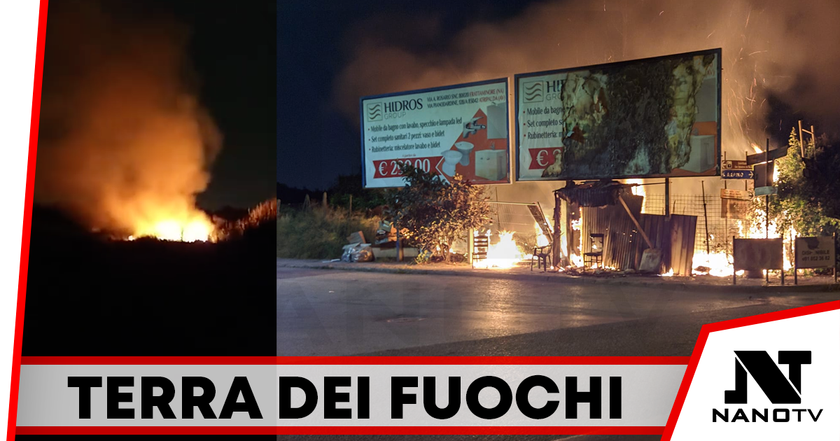 Notte di roghi tossici tra Caivano e la zona Atellana