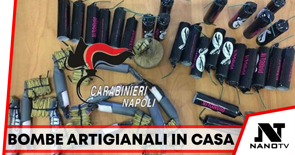 Bombe artigianali in casa: Arrestato 40enne