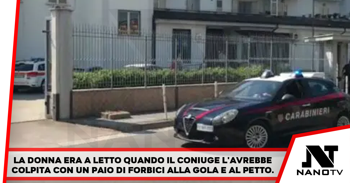 Crispano. Arrestato il 74enne che ha tentato di uccidere con delle forbici la moglie mentre era a letto