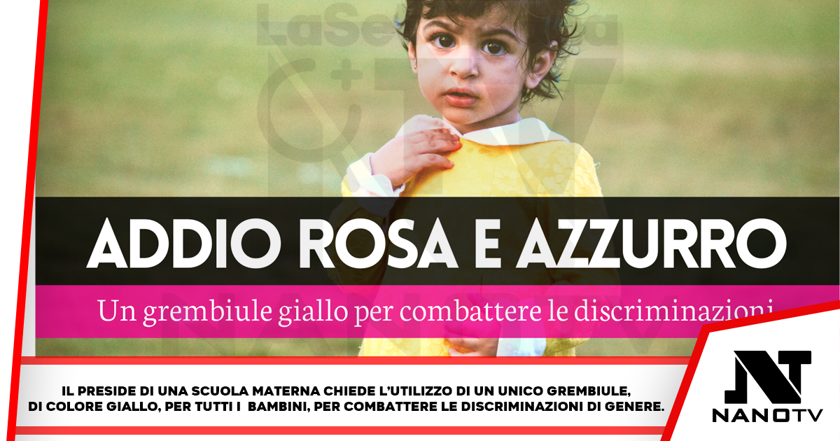 Addio rosa e azzurro: un grembiule giallo per combattere le discriminazioni di genere