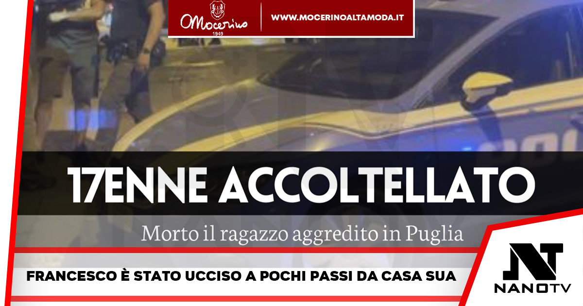 Morto 17enne accoltellato in Puglia